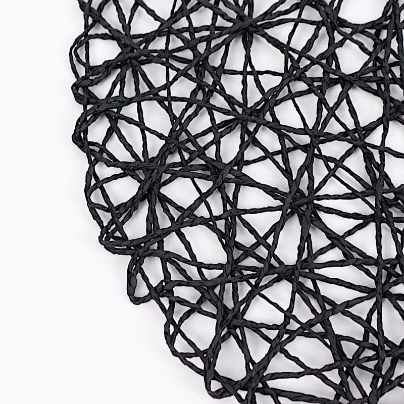 6 pcs 15" wide Round Metallic String Placemats