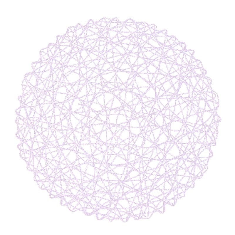 6 pcs 15" wide Round Metallic String Placemats