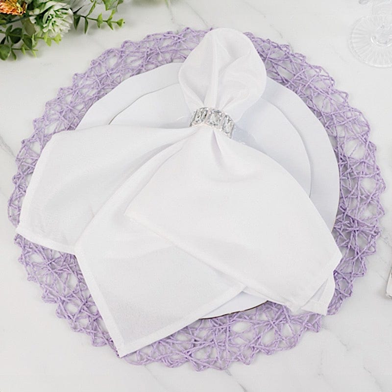 6 pcs 15" wide Round Metallic String Placemats