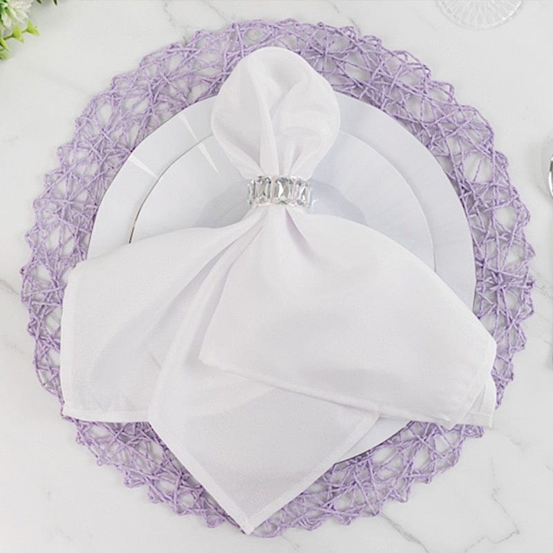 6 pcs 15" wide Round Metallic String Placemats