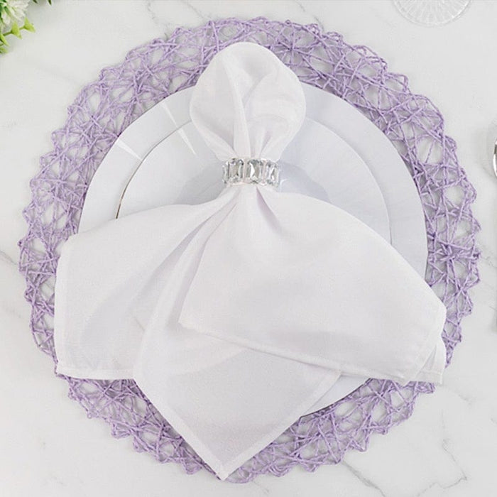 6 pcs 15" wide Round Metallic String Placemats