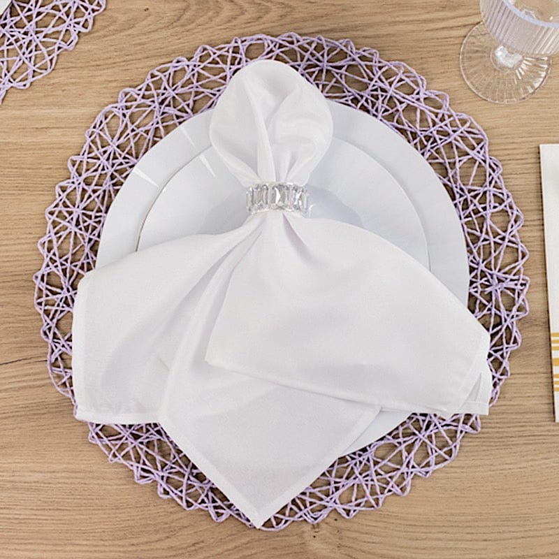 6 pcs 15" wide Round Metallic String Placemats