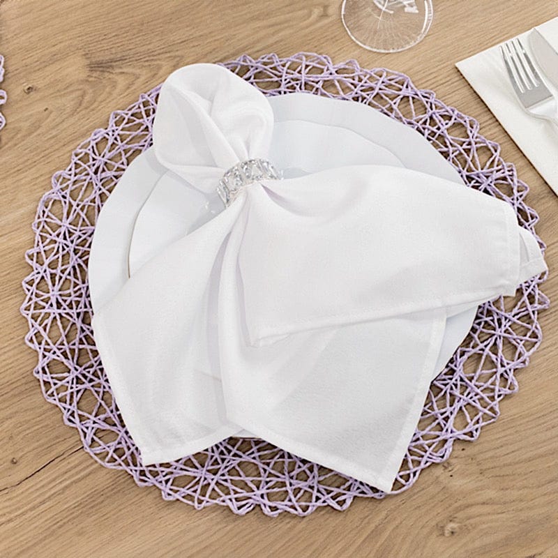 6 pcs 15" wide Round Metallic String Placemats