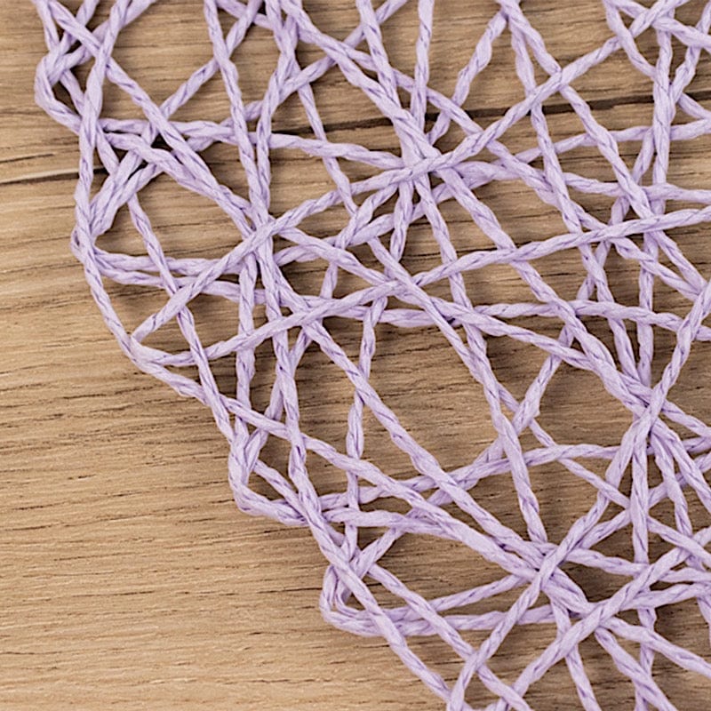 6 pcs 15" wide Round Metallic String Placemats