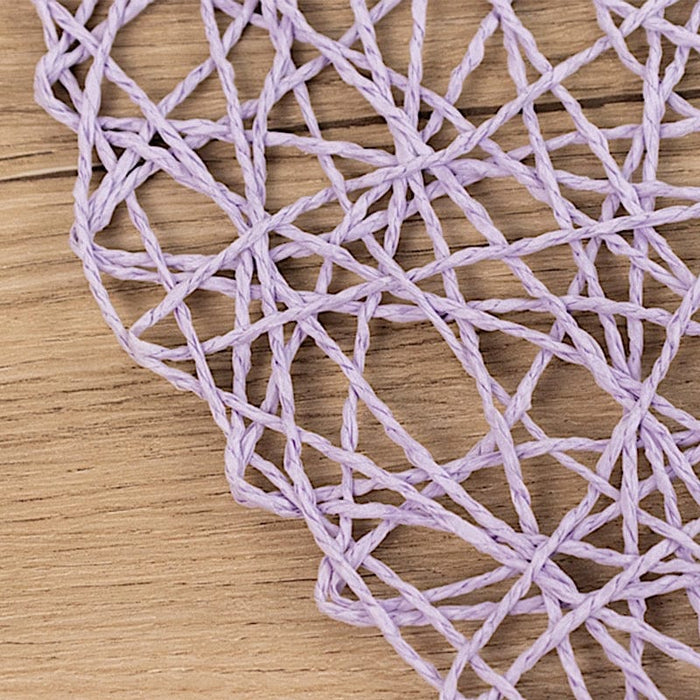 6 pcs 15" wide Round Metallic String Placemats