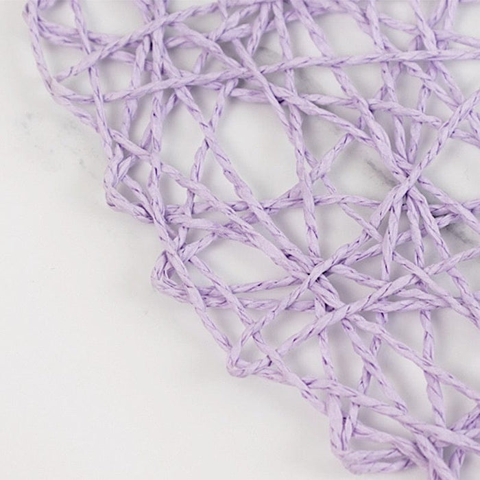 6 pcs 15" wide Round Metallic String Placemats