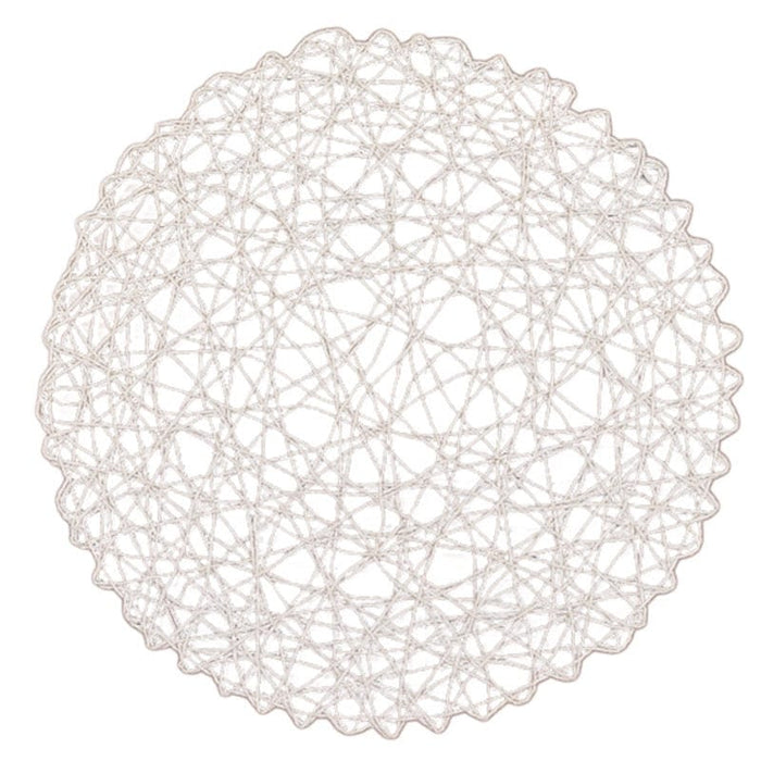 6 pcs 15" wide Round Metallic String Placemats