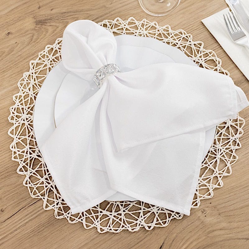 6 pcs 15" wide Round Metallic String Placemats