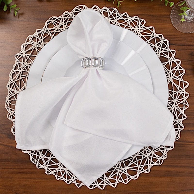 6 pcs 15" wide Round Metallic String Placemats