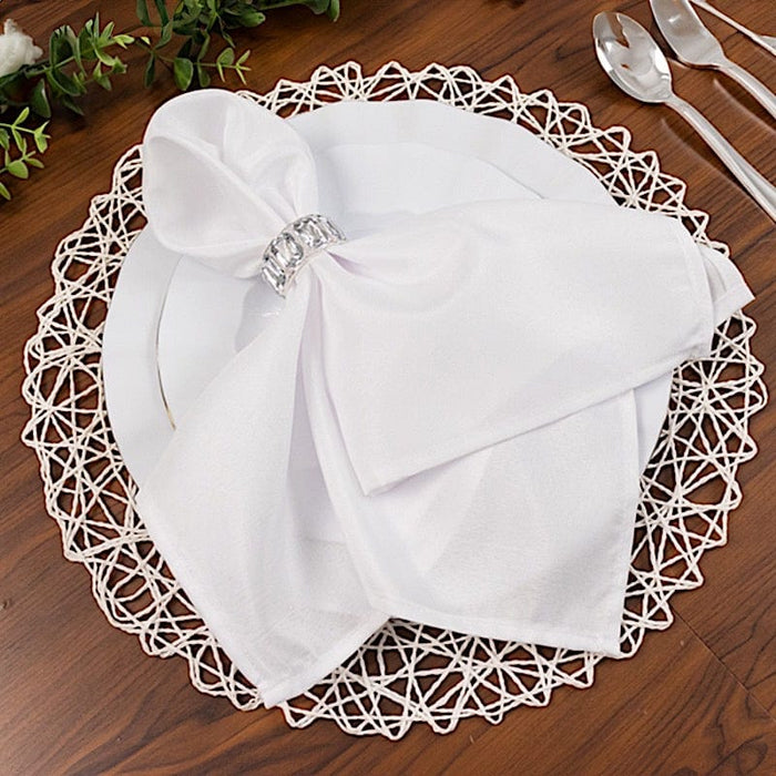 6 pcs 15" wide Round Metallic String Placemats