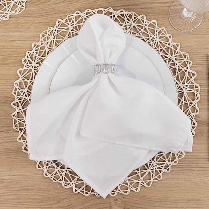 6 pcs 15" wide Round Metallic String Placemats