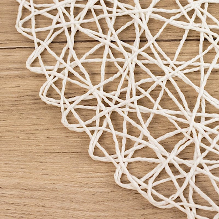 6 pcs 15" wide Round Metallic String Placemats