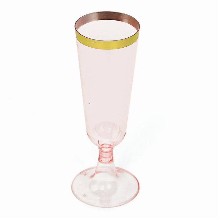 12 pcs 5 oz Rim Plastic Champagne Disposable Glasses