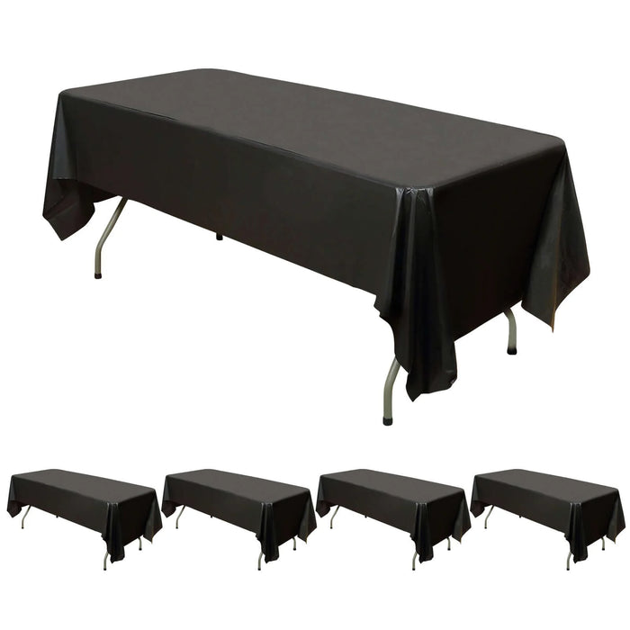 5 pcs 54x108" Disposable Plastic Table Covers Tablecloths