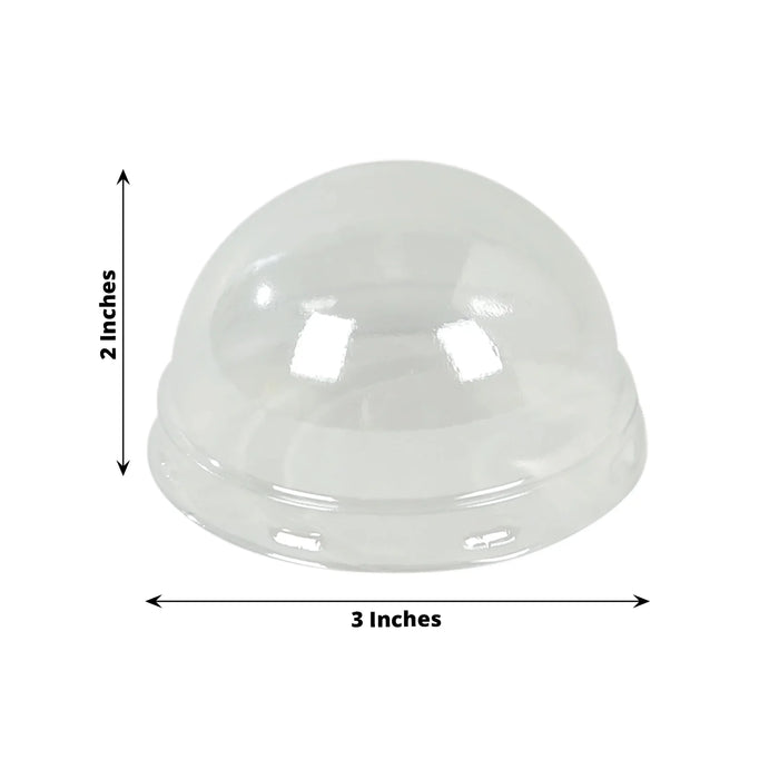 50 Plastic Dome Lids for Cupcake Liners - Clear