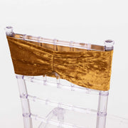 5 pcs Velvet Ruffled Stretchable Chair Sashes