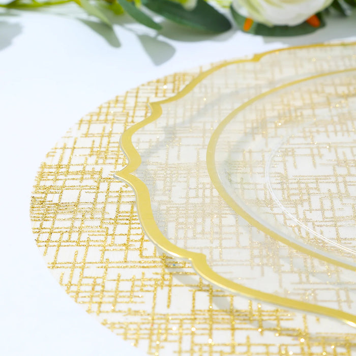 10 Round 13" Metallic Glitter Mesh Placemats