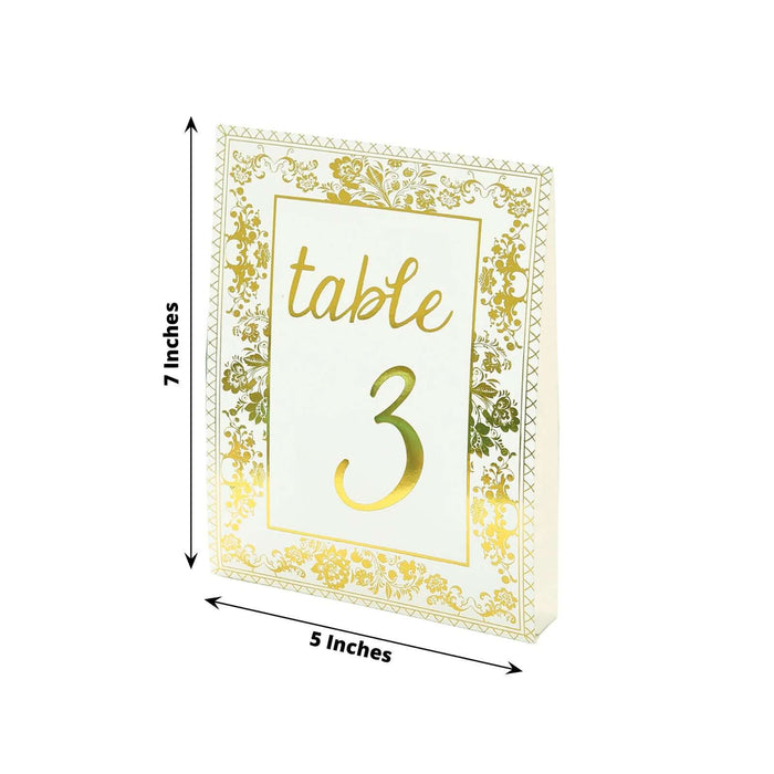 25 Double Sided 7" Paper 1-25 Set Wedding Table Numbers