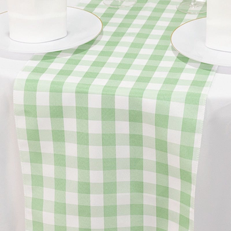 Checkered Gingham Polyester Table Runner
