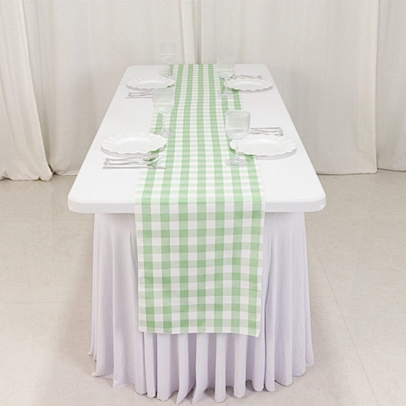 Checkered Gingham Polyester Table Runner