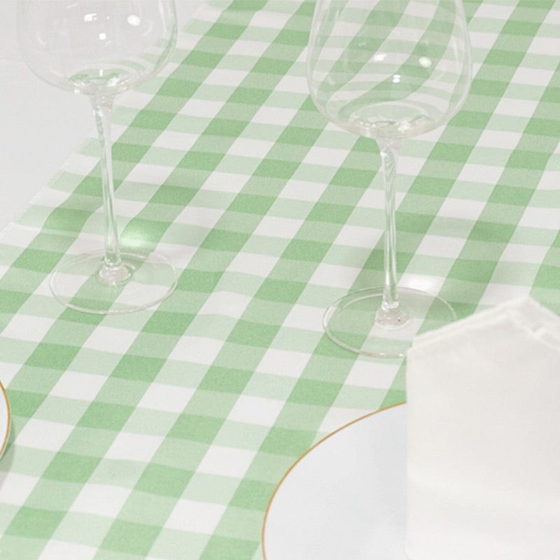 Checkered Gingham Polyester Table Runner