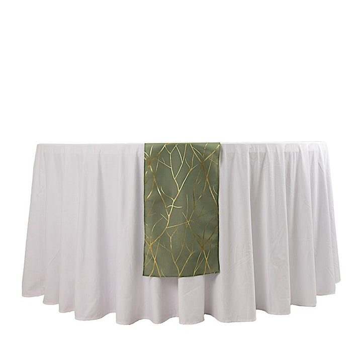 12"x108" Geometric Polyester Table Runner Wedding Linens