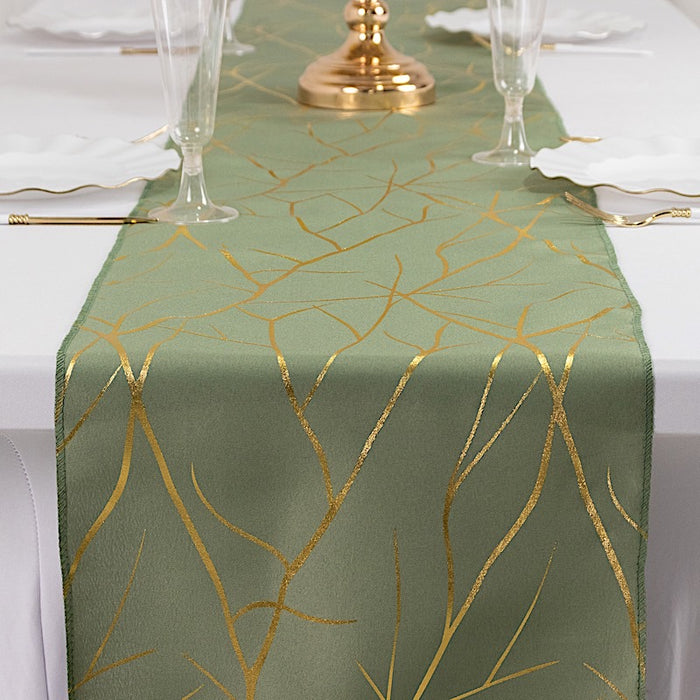 12"x108" Geometric Polyester Table Runner Wedding Linens