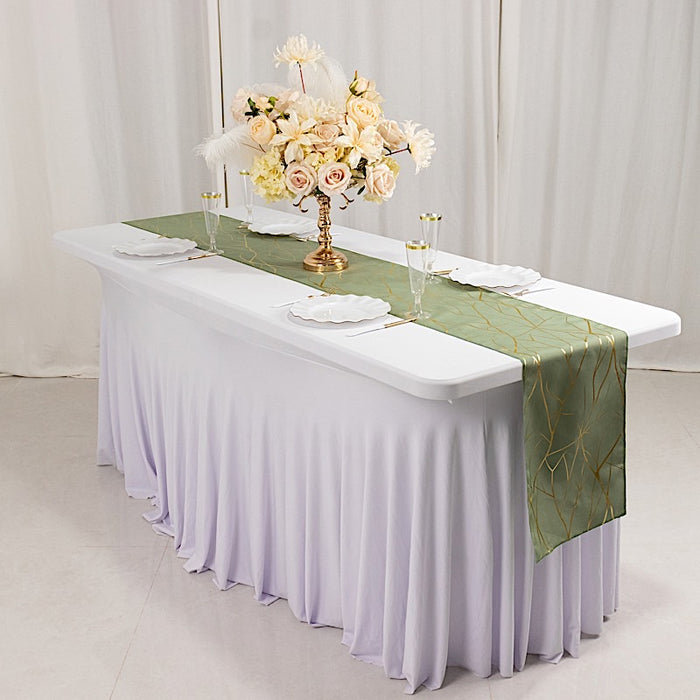 12"x108" Geometric Polyester Table Runner Wedding Linens