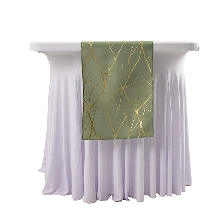 12"x108" Geometric Polyester Table Runner Wedding Linens