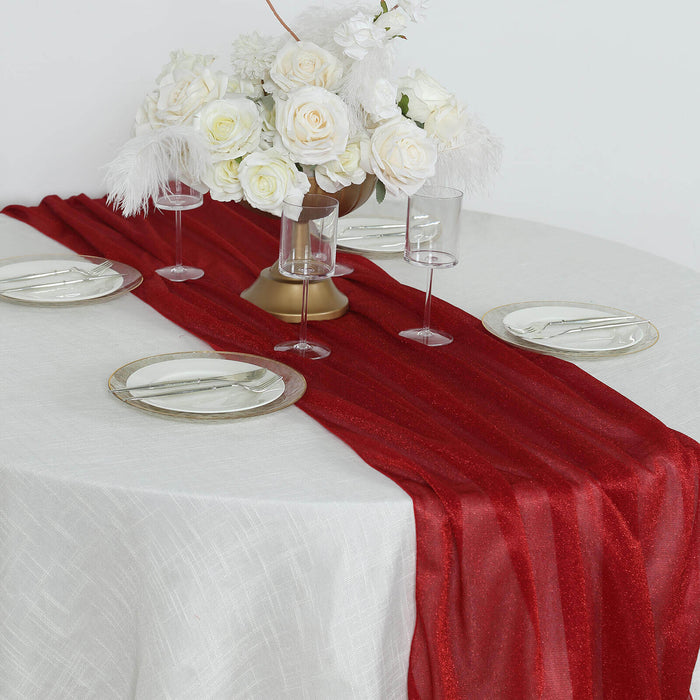 27" x 120" Sparkling Glitter Table Runner