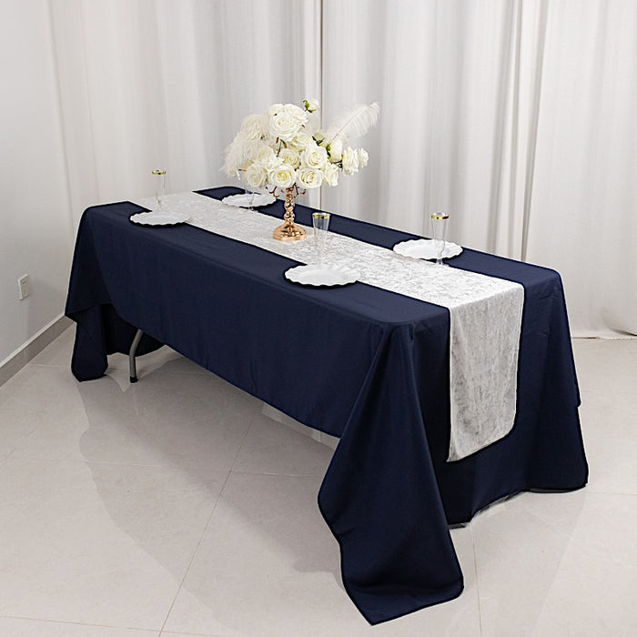 12"x108" Premium Crushed Velvet Table Runner Wedding Linens