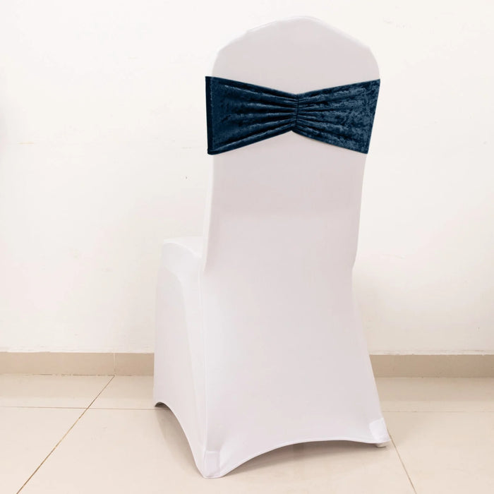 5 pcs Velvet Ruffled Stretchable Chair Sashes