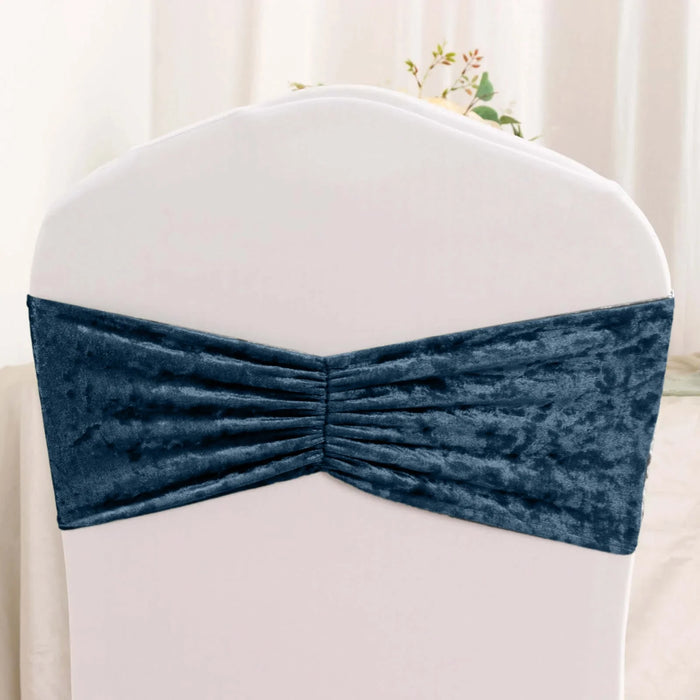 5 pcs Velvet Ruffled Stretchable Chair Sashes