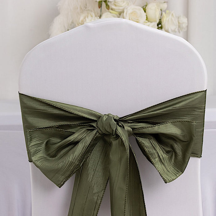 5 pcs Accordion Crinkle Taffeta Chair Sashes