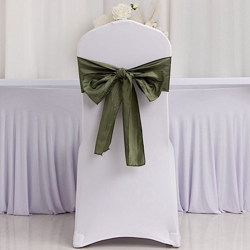 5 pcs Accordion Crinkle Taffeta Chair Sashes