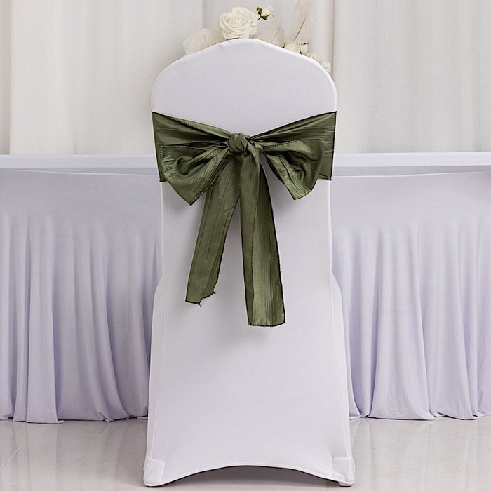 5 pcs Accordion Crinkle Taffeta Chair Sashes