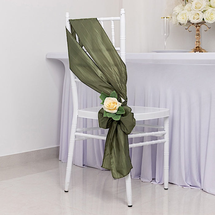 5 pcs Accordion Crinkle Taffeta Chair Sashes