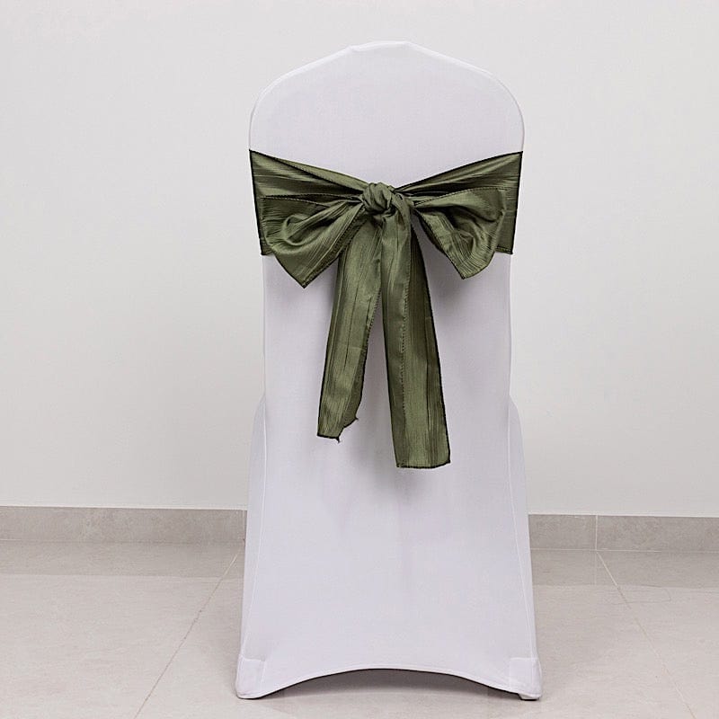 5 pcs Accordion Crinkle Taffeta Chair Sashes