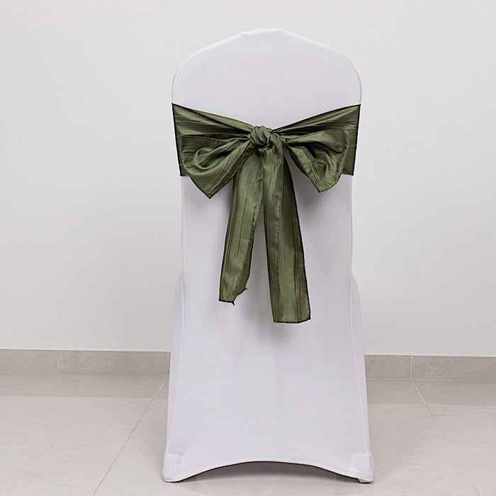 5 pcs Accordion Crinkle Taffeta Chair Sashes