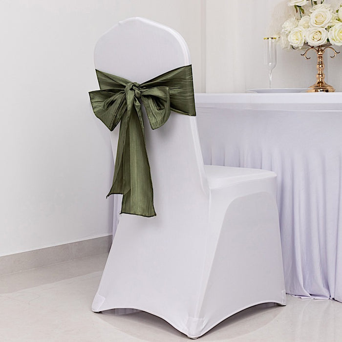 5 pcs Accordion Crinkle Taffeta Chair Sashes