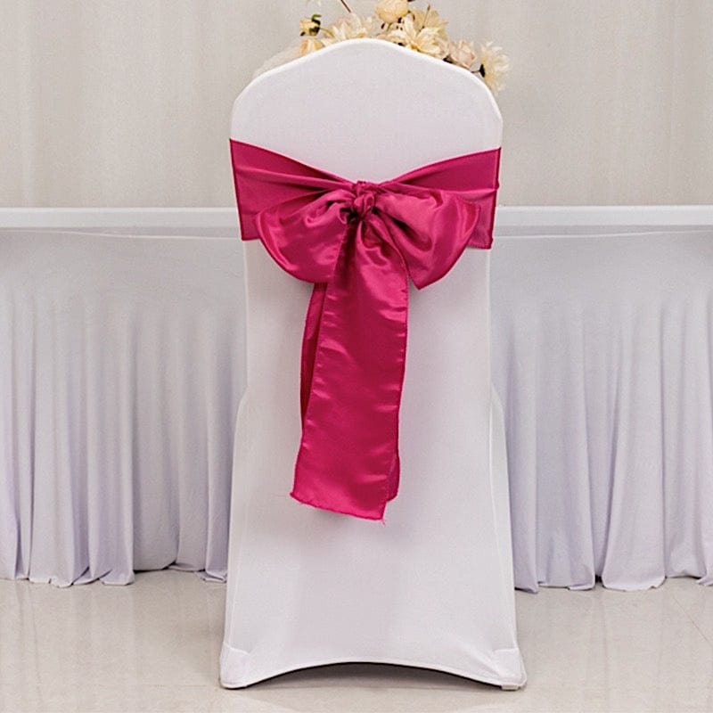 5 Lamour Satin Chair Sashes