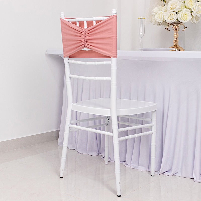 5 pcs Ruffled Spandex Chair Sashes