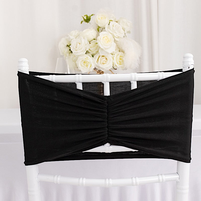 5 pcs Ruffled Spandex Chair Sashes