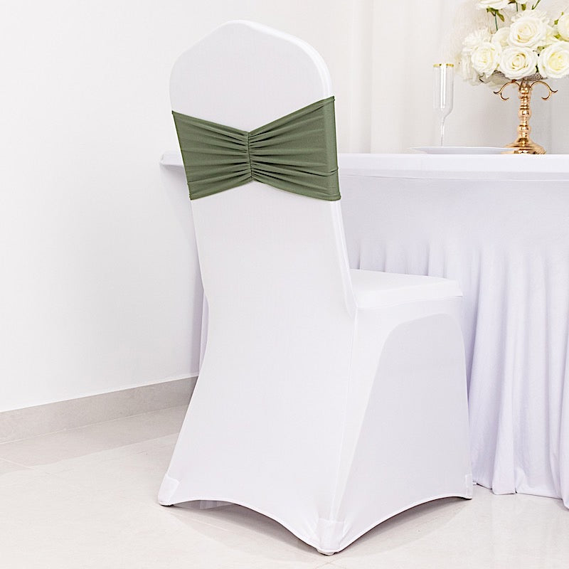 5 pcs Ruffled Spandex Chair Sashes