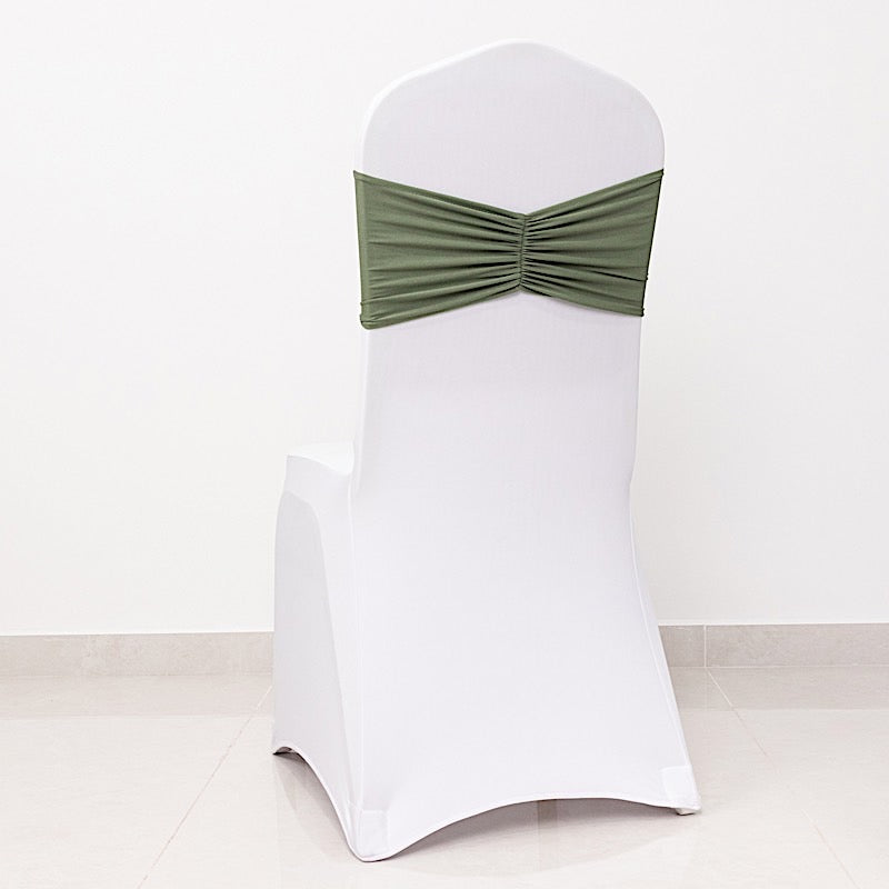 5 pcs Ruffled Spandex Chair Sashes