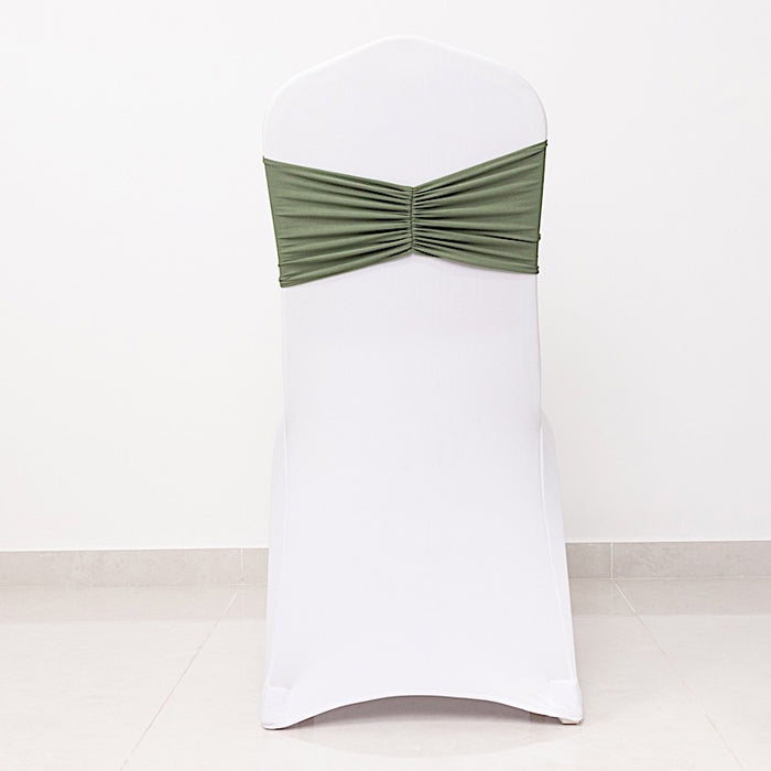 5 pcs Ruffled Spandex Chair Sashes