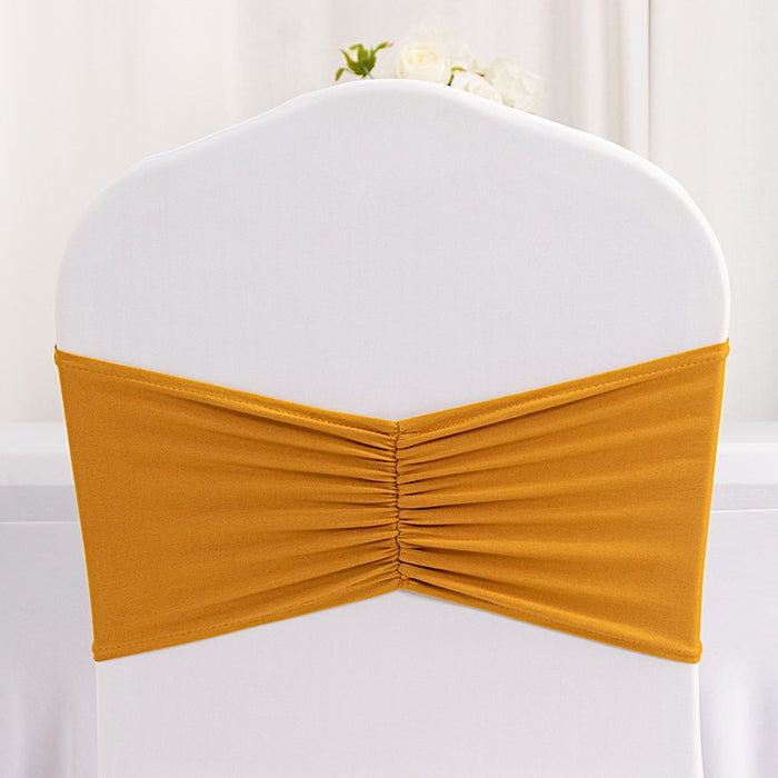 5 pcs Ruffled Spandex Chair Sashes