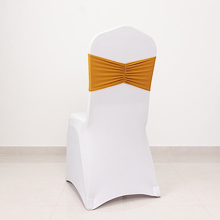 5 pcs Ruffled Spandex Chair Sashes