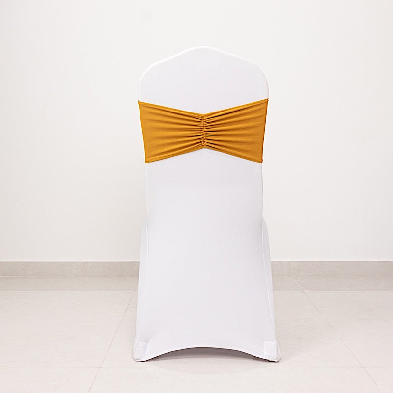 5 pcs Ruffled Spandex Chair Sashes