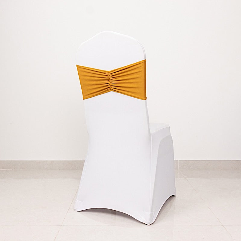 5 pcs Ruffled Spandex Chair Sashes